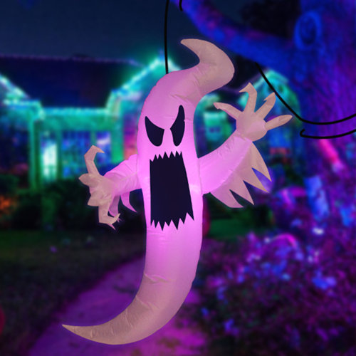 GOOSH Halloween Inflatable 5FT Hanging Ghost Halloween Decorations